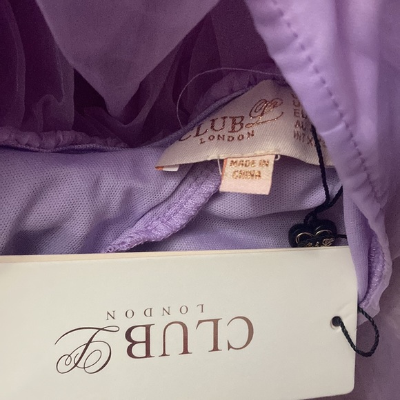 club London Dresses Asos Petite Organaza Ruffle One Shoulder Mini